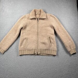 Soft Surroundings Sweater Jacket Women XS PETITE Zip‎ Up Sherpa Plush Fuzzy Cozy